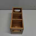 DRASTAR Silverware Holder, Acacia Wooden Utensil Caddy, Silverware Organizer Countertop, Cutlery Holder for Party, Fork Spoon Knife Organizer