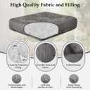 Downluxe Chair Cushions for Dining Chairs 4 Pack, Tufted Indoor Chair Pads with Non-Slip Bottom, U-Shaped Kitchen Chair Cushions, 17"x17"x4", Dark Grey