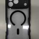 seacosmo for iPhone 17 Pro Max Case, Full Body Bumper with Built-in 9H Tempered Glass Privacy Screen Protector and Camera Lens Protection, Compatible with MagSafe, Shockproof Phone Case, 6.9", Black