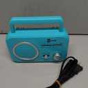 Radio Teal/Silver Premium Home Vintage Portable Retro Radio Classic AM/FM Radio with Built in Speakers + Headphone Jack (Turquoise)