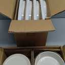 Famiware Nebula Plates and Bowls Sets, 12 Pieces Dinnerware Sets, Dishes Set for 4, Creamy White with Colorful Speckles