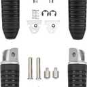 Motorcycle Footpegs, Front & Rear Foot Rest Foot Peg Footrests Black fits for Suzuki DL650 V-Strom 650 GSX1300R 2008-2012