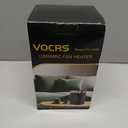 Small Portable Space Heater for Indoor Use  VOCRS 1500W PTC Electric Heater with Thermostat, Remote Control, 12H Timer, Eco and Fan Mode, Rapid and Safe Heating for Bedroom, Office