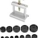 QWORK Watch Press Tool, Watch Back Press, Watch Press Set, Watch Back Case Closer with 12 Moulds