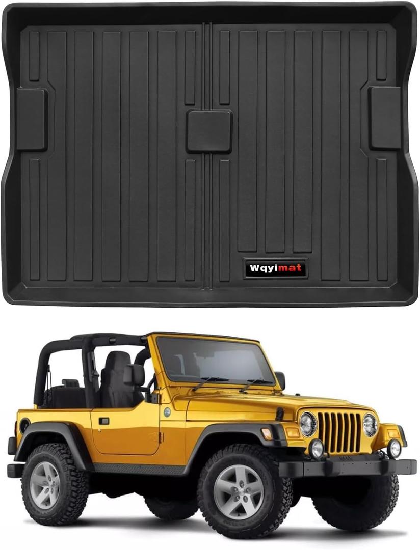 Custom All Weather TPE Trunk Liner Cargo Mats for 1976-1986 Jeep CJ-7; 1987-1995 Wrangler YJ; 1997-2006 Jeep Wrangler TJ/LJ Accessories