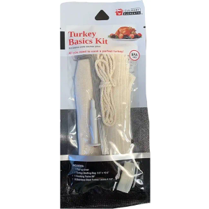 Turkey Basics Kit: Make the Perfect Turkey, Includes Pop-up Timer, Stuffing Bag, Twine & 6 Stainless Steel Turkey Lacers Pack of 2