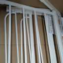 Regalo Safety 29-49" Easy Step Extra Wide Baby Gate for Doorways & Bottom of Stairs, Pressure Mounted Safety Gate with Door for Babies, Toddlers & Pets, White