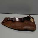 Hebetag Leather Sling Bag Crossbody Backpack for Men Women Travel Outdoor Camping (#01coffee)