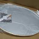 USHOWER Brushed Gold Oval Bathroom Mirror 24x36 Inch