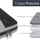 Ytonet Laptop Case, 15.6 inch TSA Laptop Sleeve Computer Bag Water Resistant Computer Case Carrying Cover Compatible for Lenovo, HP, Dell, Asus Notebook, Gifts for Men Women, Grey