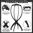 3 x 2 Pack Wig Stand with 2 Pcs Wig Dust Bags, Wig Holder Hat Display with Wig Bag for Women Multiple Wigs - Wig Party Kit for Salon Home Travel Use (White)