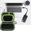 Hard Case for SanDisk Extreme Portable SSD 500GB 1TB 2TB 4TB 8TB External Solid State Drive Case -Custom-Insert Shockproof Protective Storage Travel Bag for SSD SD Card Holder (Green)