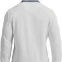 Men's Pique Polo Shirts Long Sleeve Cotton Blend Tipped Casual Collared Polo Shirts Business Classic Fit (L)