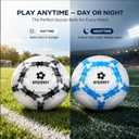 Soccer Ball Size 5 Six Pack,Classic Indoor Outdoor Soccer with 1 Pump 2 Net Bag and 2 Needle,Long-Lasting for Training, Games, Outdoor & Indoor Play,Ideal Gift for Boys Girls Youth Adult