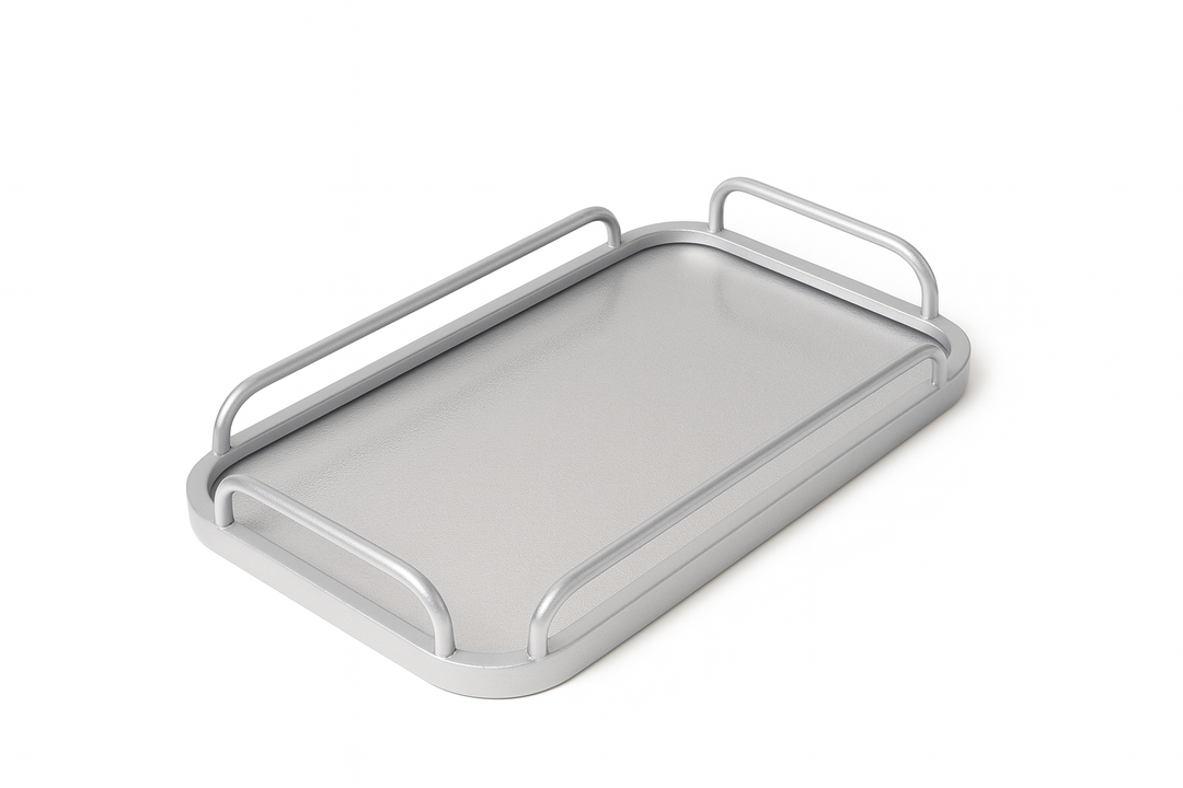 19x10inc Silver Metal Tray