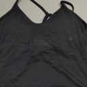 YEOREO Women's Impact Halter Tank Top Strappy Padded Halter Open Back Deep V Neck Built-in Bra Workout Gym Crop Tops (Large, Black)