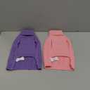 2 Pack Dog Sweaters for Small Dogs Winter Turtleneck Pullover Cable Knit Fleece Stretch Puppy Doggie Chihuahua Toy Poodle Yorkie Pomeranian Boy Girl Pet Clothes (S, Pink & Purple)