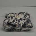 Amlie Home Chunky Knit Throw Blanket for Couch, Soft Chenille Crochet Blanket for Sofa, 50"x60", Space-Dyed Black