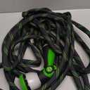 Junredy Garden Hose 25 FT, NON-EXPANDABLE Heavy-Duty Flexible & Lightweight Water Hose with 10-Function Nozzle, No-Kink Design, Leak-Proof Super Fabric, Solid Fittings for Lawn, Car, RV, Outdoor (BlackGreen)