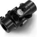 3/4" Round X 3/4" DD Black Steering Universal Joint Single U Joint Shaft,Total Length: 83mm (3-1/4")