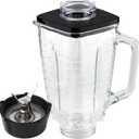 5 Cup Square Top Glass Jar Assembly With Blade, Gasket, Base, Lid，Compatible with Oster Classic Series Blender and Osterizer blender