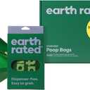 Earth Rated Dog Poop Bags with Handles Value Pack Leakproof, Lavender Scented, 600 Handle Bags