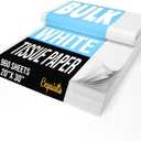 Crown Display White Tissue Paper for Gift Bags White Tissue Paper Bulk - 960 Sheets 20" X 30" 10lb Newsprint for Packing, Birthday Gift Box Filler, Packing Supplies for Moving Supplies