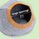 Kitty City Felt Round Bed, Warm and Cozy cat Bed, Gray