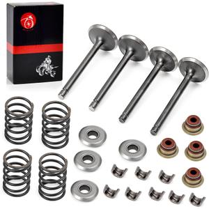 Intake Valve & Exhaust Valve and Seals & Spring & Valve Spring Retainers & Collet Keepers Compatible with EZGO 4 Cycle Gas Golf Cart Fuji Robin 295 cc Robin 350 cc 1992-2002 72507-G01 72508-G01