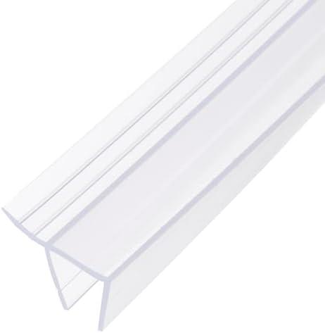 uxcell Shower Door Side Seal, Widen F-Type Shower Door Sweep for 1/4" Glass 86.5" Long Frameless Glass Door Seal Strip Stop Shower Leaks, Clear