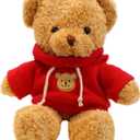 11.8 inches Teddy Bear Stuffed Animals Soft Plush Cute Teddy Bear Doll for Boys Girls (Red)