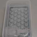 WIBIMEN Ice Cube Tray with Lid and Bin - Round Ice Trays for Freezer with Lid - Ice Cube Trays for Freezer with Ice Container (0.8"-2PACK Blue)