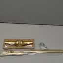 Franklin Brass Woodruff 4-Piece Bathroom Set Satin Gold 18" + 6" Towel Rack, Toilet Paper Holder, Hand Towel Holder, Hook | 4-Piece Bath Hardware Accessories Set WDRF64-SG