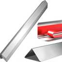 3x3x48 Inch 304 Stainless Steel Wall Corner Guards (10-Pack) Heavy Duty Rounded Corner Protector, Smooth Folded Edge Design for Wall Protection Stainless Steel Slab (Silver)