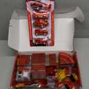 141PCS Magnetic Tiles for kids, Fire Rescue Theme Magnet Tiles with Fire Station & Fire Rescue Vehicles, STEM Magnetic Tiles for Kids Ages 4-8, Preschool Educational Building Toys for Boys & Girls