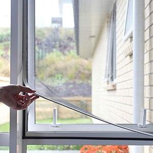 Magnetic Window Screen Frame/Adjustable Window Screen Mesh Gauze Link Frame Suitable for All Kinds of Soft Gauze Conveniently Operate on a Solid Surface of Metal/Wood/Plastic