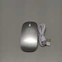 Bluetooth Wireless Mouse USB C for MacBook Air Pro iMac Laptop Desktop Computer, Wireless Rechargeable Silent C Mouse for Mac Desktop/iPad/Surface Pro (BT5.2/3.0, 2.4G USB A, Type-C Receiver) (Silver)