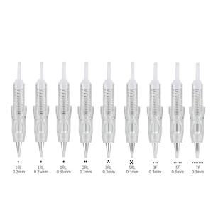 10 PCS M3 Needle Cartridge - Compatible with Intelli, Lady & Arrow Permanent Make Up Machine By Mellie Microblading - Ombre Powder Brows Shading Eyeliner Lip Tattoo (Needle, 1RL .25mm)