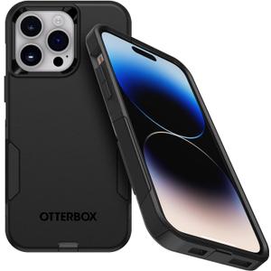 OtterBox iPhone 14 Pro Max (ONLY) Commuter Series Case - Black, Slim & Tough, Pocket-Friendly, with Port Protection