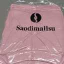Saodimallsu Womens Summer Sleeveless Mini Dress Casual Polo Collared Button V Neck Knit Sweater Shirt Dresses (Pink, S)