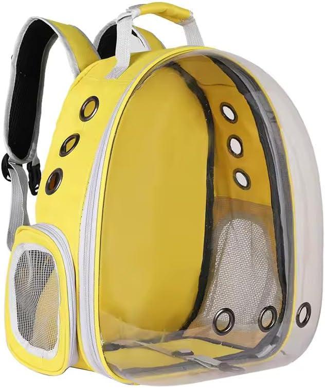 SmartPaw CO Backpack Pet Carriers,Large Space Bubble Pet Backpack for Small Medium Dogs and Cats, Traveler Bubble Backpack Pet Carriers for Cats and Dogs for Hiking, Travel, Airline Approved (Yellow)