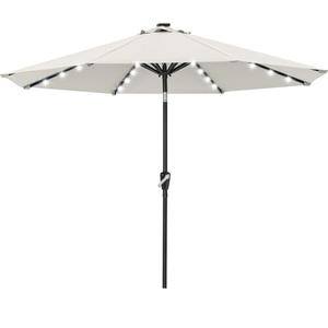 ABCCANOPY Durable Solar Led Patio Umbrellas with 24LED Lights 7.5FT (Creamy White)