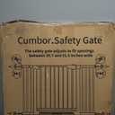 Cumbor 29.7"51.5" Extra Wide Baby Gate for Stairs, Pressure-Mounted Dog Gates for Doorways & Hallways, Auto-Close Walk-Through, No-Trip Design, Child Proof Safety, Dog/Pet Gate for Indoor Use, Black