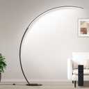 UpgradedDimmable Floor Lamp with 3 Color Temperatures, Ultra Bright 2000LM Arc Floor Lamps for Living Room, Modern Standing Tall Lamp with Remote Control Reading Floor Lamp for Bedroom Office (Matte Black-67 inches)