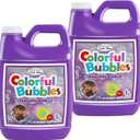 Lulu Home 2 Packs Bubble Concentrated Solution, 1 L/ 33.8 OZ Bubble Refill Solution for Kids Bubble Machine, Giant Bubble Wand, Bubble Blower Toys, Birthday Party Favors (Purple Bottle)