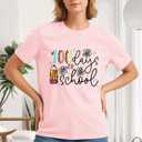 Read Shirt for Women-Reading Rainbow Short Sleeve Reading Teacher Tee Cute Librarian Shirt (Pink, XL)