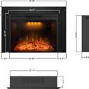Trim Kit Designed for 30.5" W24.9“H Electric Fireplace Insert, Black
