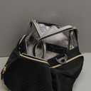 Marker Organizer Case for 180-300 Markers, Travel Marker Storage Bag with Dividers and 4 Pockets, Marker Organizer Holder for Paint Brushes, Colored Pencils and Other Art Supplies, Bag Only, Black