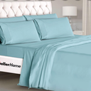 Mueller Luxury 6 Piece Queen Sheet Set - Ultra-Soft 1800 Series, Cooling & Breathable Hotel Quality Bed Sheets, Deep Pocket up to 16" - Hypoallergenic, Wrinkle-Resistant, Oeko-TEX, Aqua