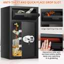 6.0 CU FT Extra Large Drop Safe for Business, Anti-Theft Money Drop Slot Safes with Digital Keypad and Spare Keys, Heavy Duty Depository Safe for Home Office Retail Store Business Mail Church